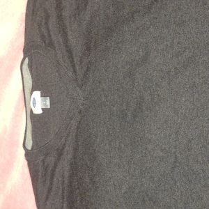 large Dark Grey Long Sleeve Light Sweater